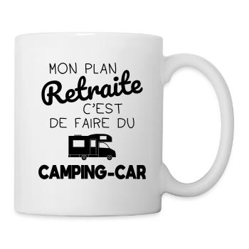 Mon plan retraite c'est de faire du camping-car - Mug blanc - blanc - Droite