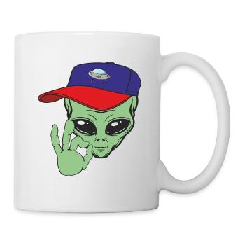 Alien extraterrestrials - Mug - white - Right