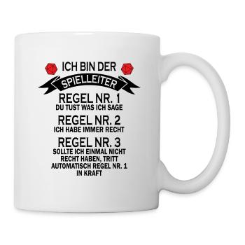 Spielleiter Rollenspiel Nerd Geek Geschenk - Tasse - Weiß - Rechts