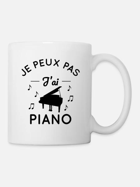 Je peux pas j'ai piano - Mug blanc - blanc