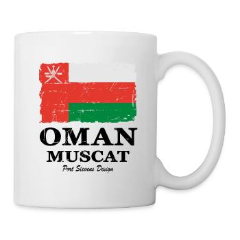 Flag of Oman - Oman Flagge - shabby look - Tasse - Weiß - Rechts