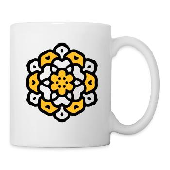 Fleur Fleur Mandala - Mug blanc - blanc - Droite