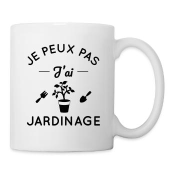 Je peux pas j'ai jardinage - Mug blanc - blanc - Droite
