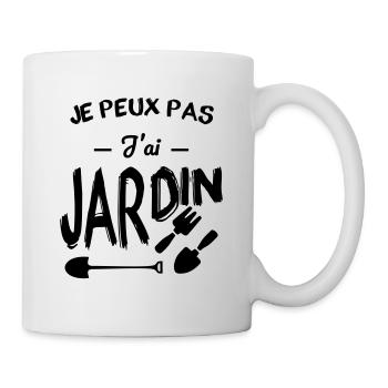 Je peux pas j'ai jardin - Mug blanc - blanc - Droite