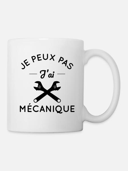 Je peux pas j'ai mécanique - Mug blanc - blanc