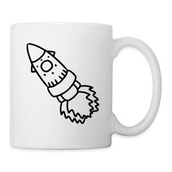 Raumschiff Rakete Spaceship - Tasse - Weiß - Rechts