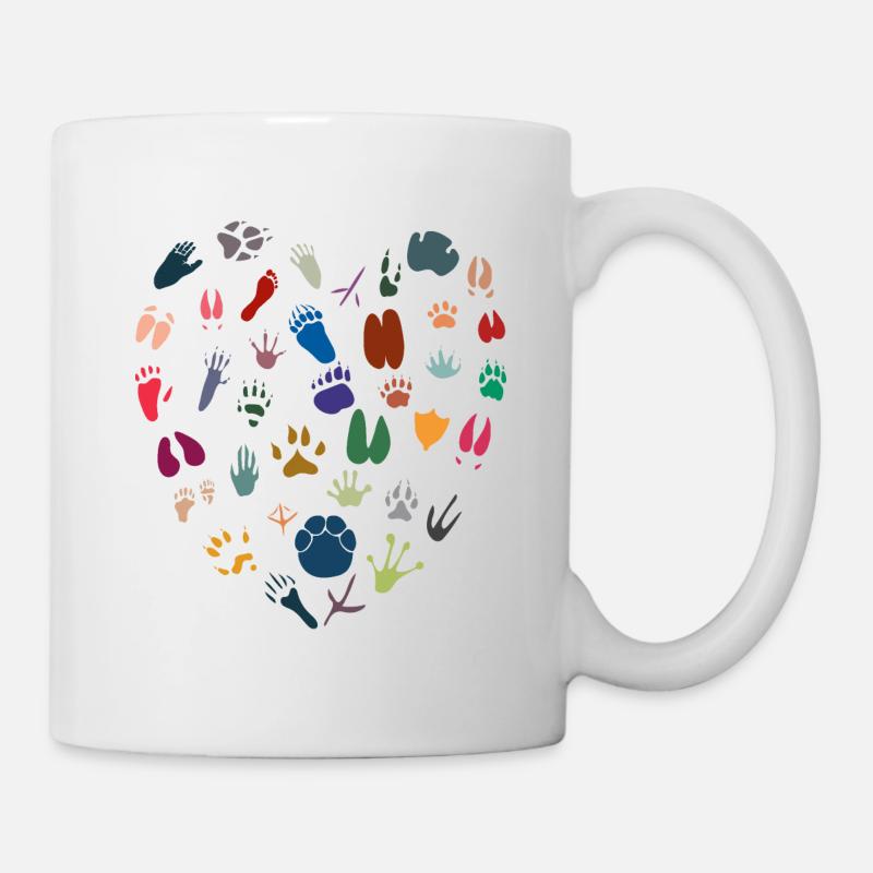 Tierisches Herz - Tasse - Weiß
