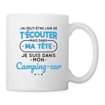 Dans ma ma tête je suis dans mon camping-car - Mug blanc - blanc - Droite