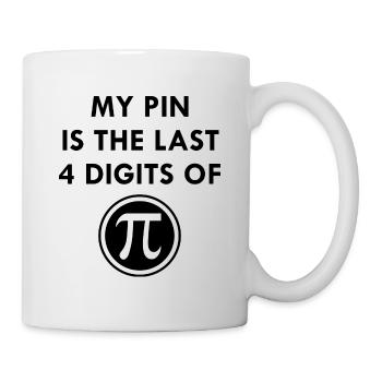 Mon épingle est les 4 derniers chiffres de Pi - Mug blanc - blanc - Droite