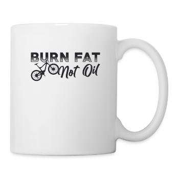 Fatbike Fat Bike Burn Fat Not Oil Gift Idea - Mug - white - Right