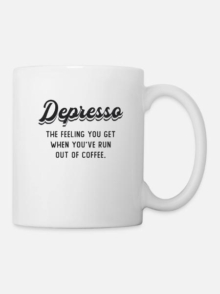 Psychische Gesundheit Depresso Angst Kaffee Mental - Tasse - Weiß