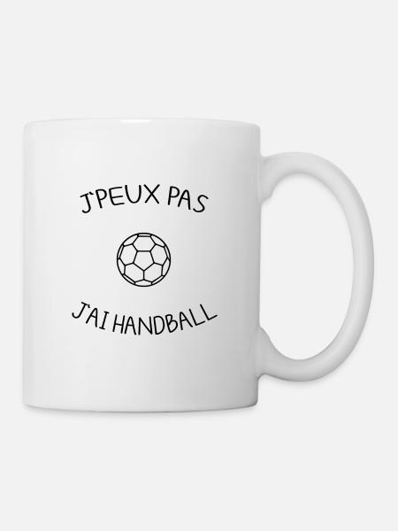 J'peux pas j'ai handball hand tee shirt sport - Mug blanc - blanc