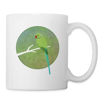 Collared Parakeet Alexander Parakeet Parakeet Parrot - Mug - white - Right