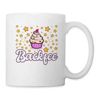 Backfee Hobbybäcker Bäckerin Backen Cupcake Muffin - Tasse - Weiß - Rechts