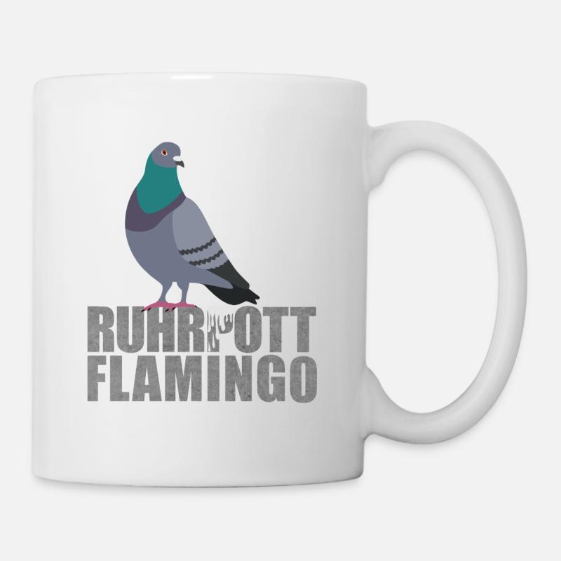 Ruhrpott Flamingo Taube - Tasse - Weiß