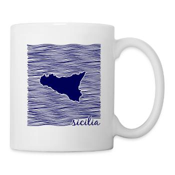 Sizilien, Italien, Mittelmeer - Tasse - Weiß - Rechts