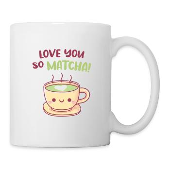 Cute Teacup Love You So Matcha Tea Pun - Mug - white - Right