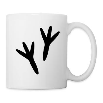 Empreinte d’oiseau Pattes d’oie Pied d’oiseau Pied d’oiseau - Mug blanc - blanc - Droite