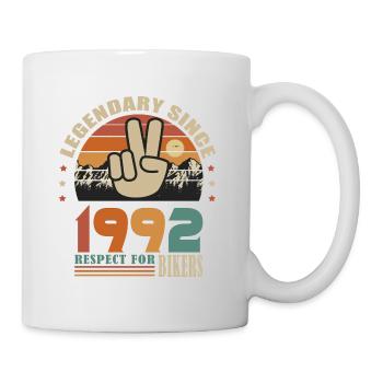 moto anniversaire né en 1992 motard 30 ans - Mug blanc - blanc - Droite