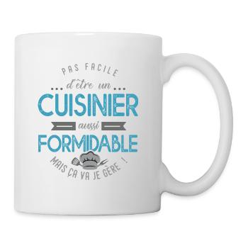 cuisinier formidable Cadeau papa cuisine - Mug blanc - blanc - Droite