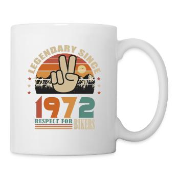 moto anniversaire né en 1972 motard 51 ans - Mug blanc - blanc - Droite