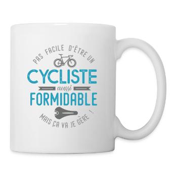 cycliste formidable vélo velo homme vélos - Mug blanc - blanc - Droite