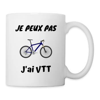 Je peux pas J ai VTT - Mug blanc - blanc - Droite