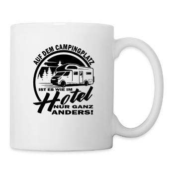 Camping - Wohnmobil - Wohnwagen - Campingfreunde - Tasse - Weiß - Rechts