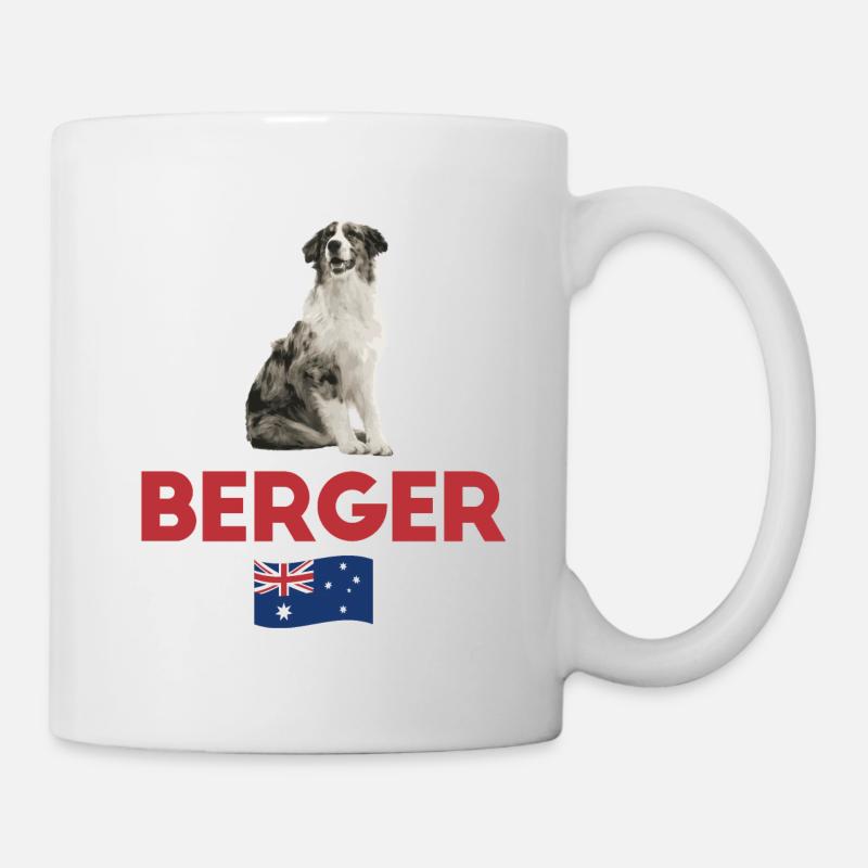 Australian Shepherd Hunderasse - Tasse - Weiß