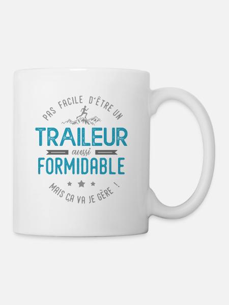 traileur formidable course à pien run running - Mug blanc - blanc