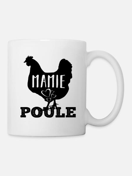 Mamie poule humour grand-mère cadeau - Mug blanc - blanc