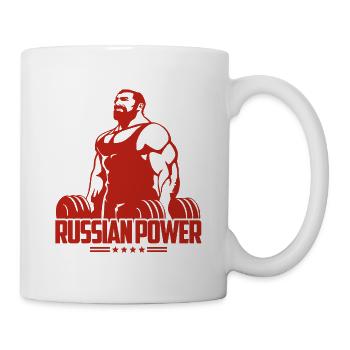 Russian Power Gym Fitness Russia Russian - Mug - white - Right