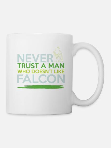falknerei cooler spruch - Tasse - Weiß