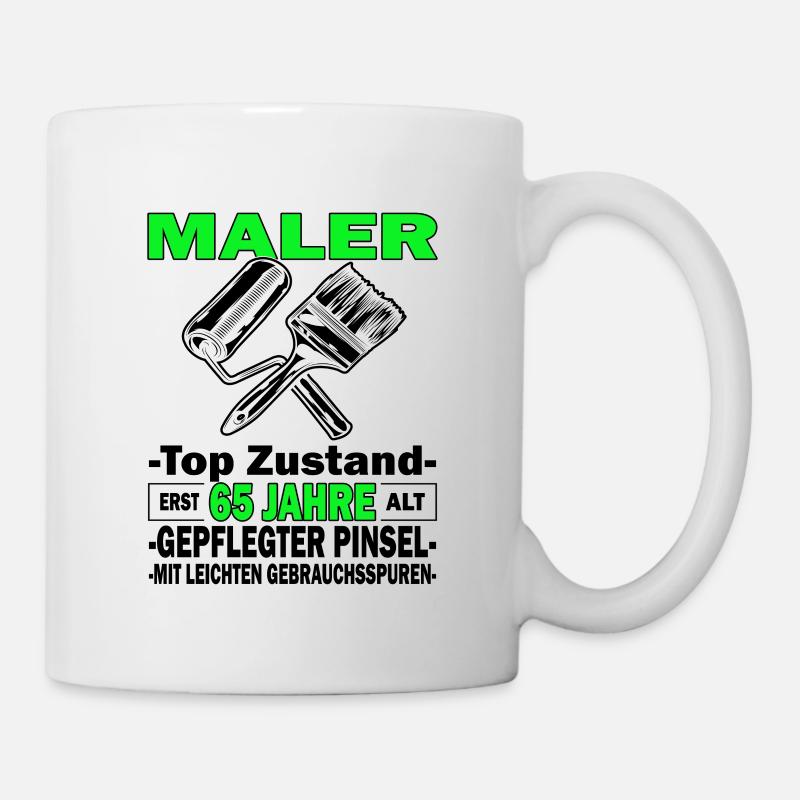 Maler Top Zustand - 65. Geburtstag - Tasse - Weiß