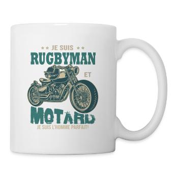 rugby motard parfait rugbyman parfait - Mug blanc - blanc - Droite