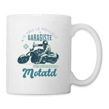 Motard le meilleur garagiste cadeau cool - Mug blanc - blanc - Droite