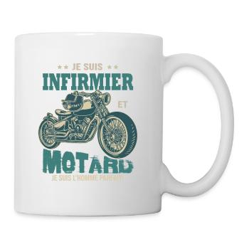 motard parfait infirmier parfait - Mug blanc - blanc - Droite
