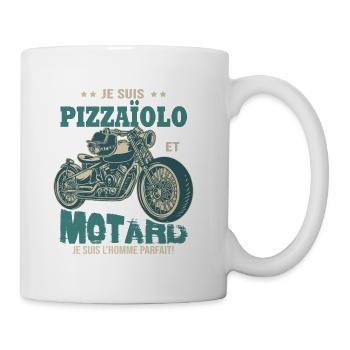 motard parfait pizzaïolo parfait - Mug blanc - blanc - Droite