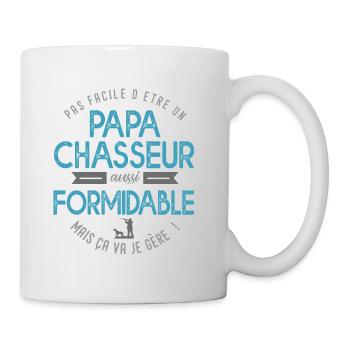 papa chasseur formidable Cadeau cool chasse père - Mug blanc - blanc - Droite