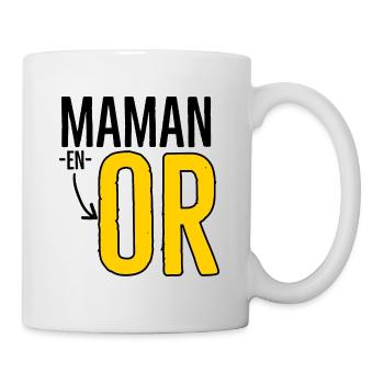 Maman en or. - Mug blanc - blanc - Droite