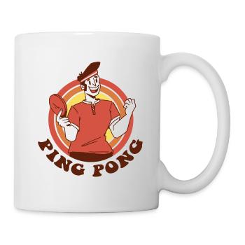 Tennis de Table Pingpong Outfit Joueur de tennis de table - Mug blanc - blanc - Droite