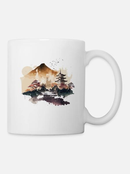 Temple japonais - Mug blanc - blanc