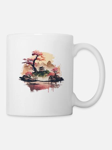 Paysage japonais - Mug blanc - blanc