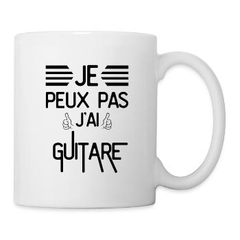Je Peux Pas J Ai Guitare - Mug blanc - blanc - Droite