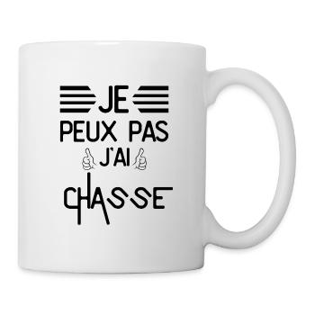 Je Peux Pas J Ai Chasse - Mug blanc - blanc - Droite