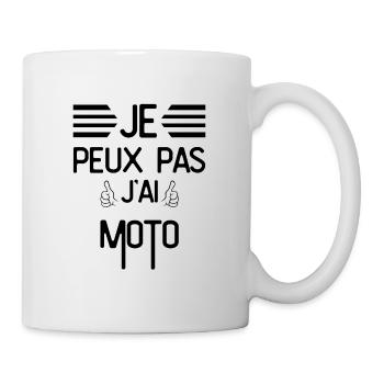 Je Peux Pas J Ai Moto - Mug blanc - blanc - Droite