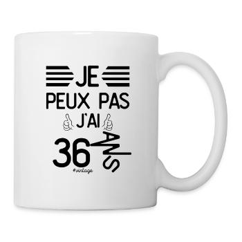 Je Peux Pas J Ai 36 Ans cadeau d anniversaire - Mug blanc - blanc - Droite