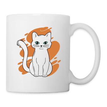 Blanc Main Coon Cat Cat Outfit pour - Mug blanc - blanc - Droite