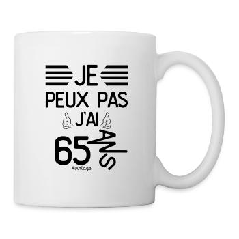 Je Peux Pas J Ai 65 Ans cadeau d anniversaire - Mug blanc - blanc - Droite