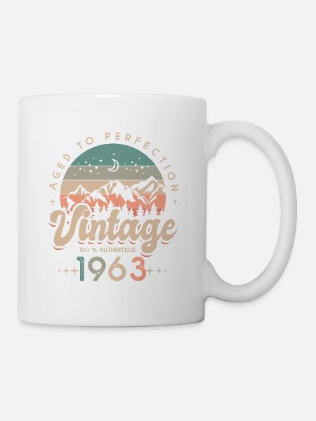 1963 Vintage anniversaire 60 ans - Mug blanc - blanc